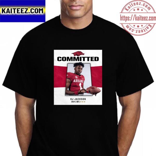 KJ Jackson Committed Arkansas Razorbacks Vintage T-Shirt