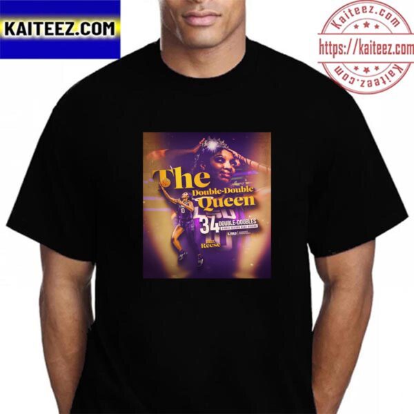 LSU Angel Reese Is The Double-Double Queen Vintage Tshirt