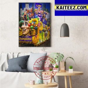LSU Tigers Champions First National Championship Title Art Decor Poster Canvas