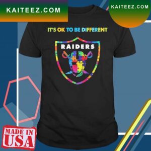Las Vegas Raiders Autism it’s ok to be different 2023 T-shirt