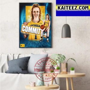 Lauren Hansen Committed Michigan Wolverines Womens Basketball Art Decor Poster Canvas