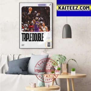 LeBron James 4th Triple-Doubles In NBA History Art Decor Poster Canvas