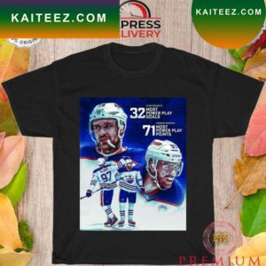 Leon Draisaitl 32 Goals Connor Mcdavid 71 Points T-shirt