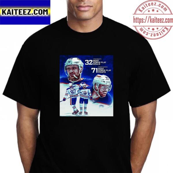 Leon Draisaitl And Connor McDavid The Most Power Play Goals And Points Vintage T-Shirt