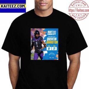 Los Angeles Chargers Select TCU WR Quentin Johnston In The NFL Draft 2023 Vintage T-Shirt