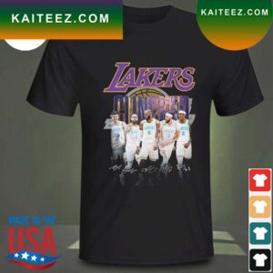 Los Angeles Lakers all team clinched signatures 2023 T-shirt