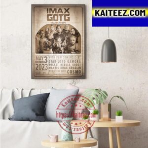 Marvel Studios The IMAX Guardians Of The Galaxy Vol 3 Marathon Art Decor Poster Canvas