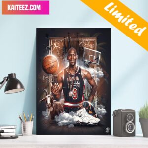 Michael Jordan His Airness Art Work The GOAT NBA Champion Poster-Canvas