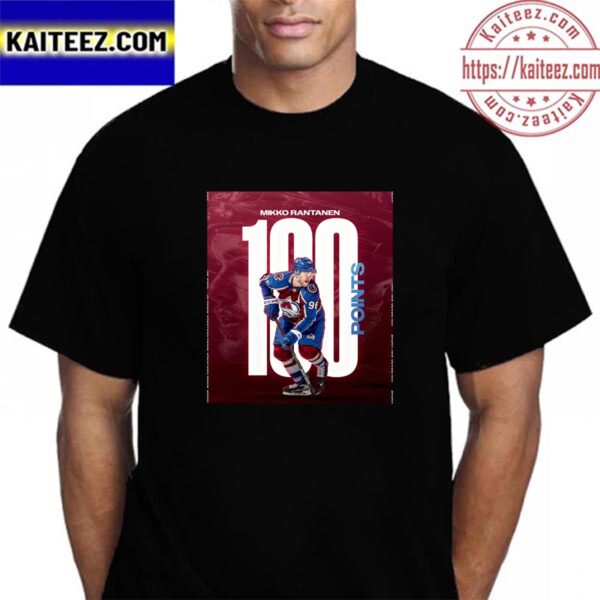 Mikko Rantanen 100 Points On The NHL Season Vintage T-Shirt