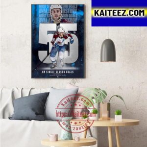 Mikko Rantanen 55 Single Season Goals Art Decor Poster Canvas