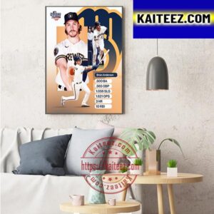 Milwaukee Brewers Brian Anderson MLB Season Of Dreams Art Decor Poster Canvas