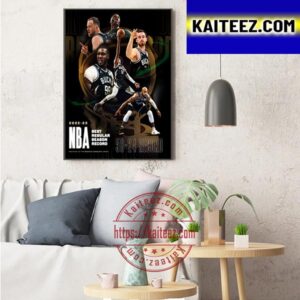 Milwaukee Bucks 2022-23 NBA Best Regular Season Record Art Decor Poster Canvas