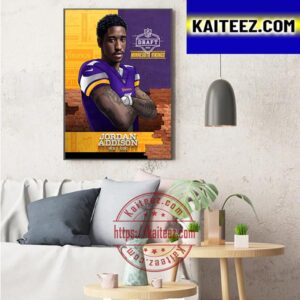 Minnesota Vikings Select USC WR Jordan Addison In The 2023 NFL Draft Art Decor Poster Canvas