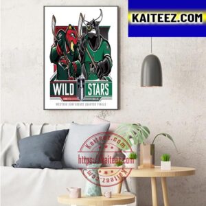 Minnesota Wild Vs Dallas Stars 2023 Western Conference Quarter Finals Art Decor Poster Canvas