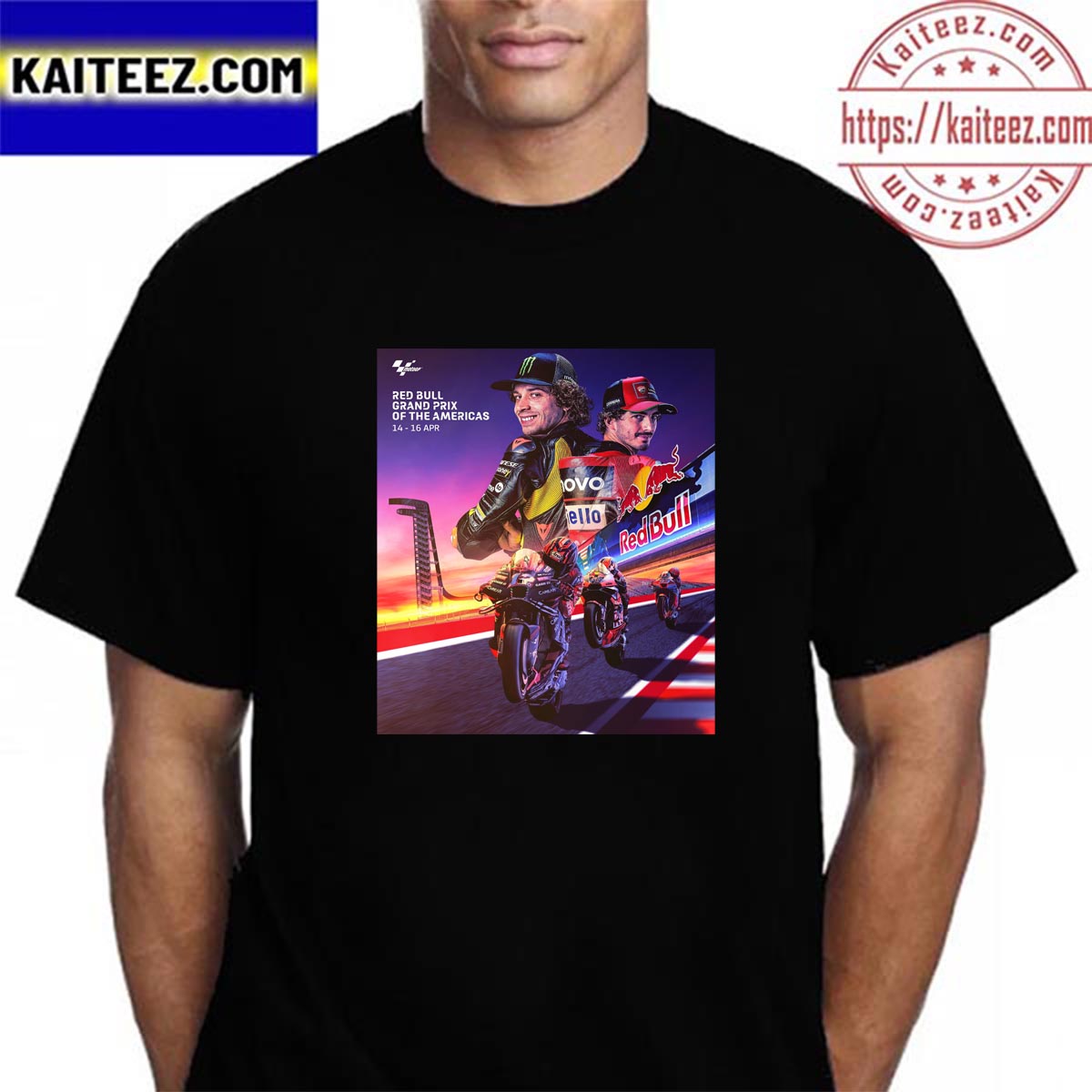 boog kreupel Harde wind Moto GP Red Bull Grand Prix Of The Americas Vintage T-Shirt - Kaiteez
