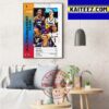 UConn Huskies Mens Basketball 5 National Championships Art Decor Poster Canvas