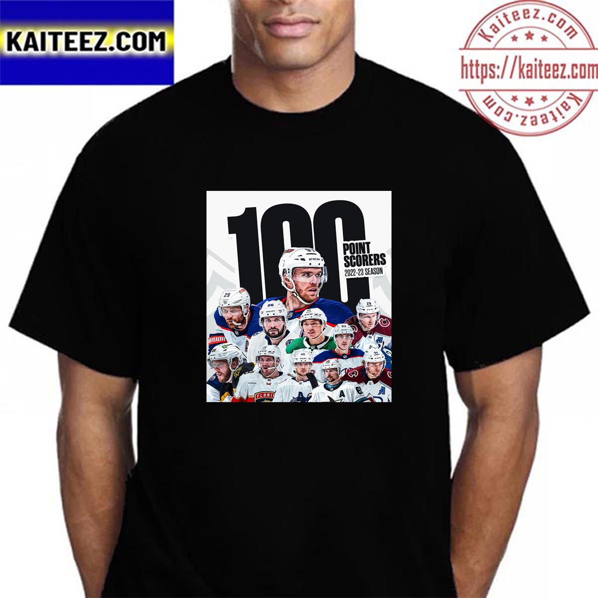 NHL 11 Players With 100 Point Scorers 2022-23 Season Vintage T-Shirt NHL 11 Players With 100 Point Scorers 2022-23 Season Vintage T-Shirt