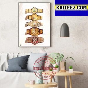 New WWE World Heavyweight Championship Title Belt Art Decor Poster Canvas