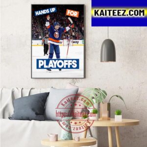 New York Islanders Hands Up For Playoffs Art Decor Poster Canvas