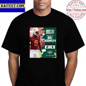 New York Jets Select Iowa State DE Will McDonald IV In The 2023 NFL Draft Vintage T-Shirt