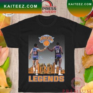 New York knicks Walt Frazier and Willis Reed legends signatures 2023 T-shirt