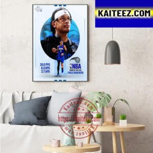 Paolo Banchero 2023 NBA Rookie Of The Year Award Winner Art Decor Poster Canvas
