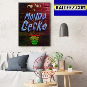 Paul Rudd is Mondo Gecko In Teenage Mutant Ninja Turtles Mutant Mayhem Art Decor Poster Canvas