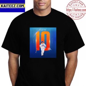 Pete Alonso First To 10 HR With New York Mets In MLB Vintage T-Shirt