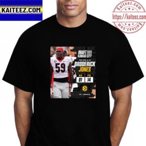 Pittsburgh Steelers Select Georgia OT Broderick Jones In The 2023 NFL Draft Vintage T-Shirt