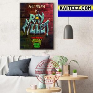 Post Malone Is Ray Fillet In Teenage Mutant Ninja Turtles Mutant Mayhem Art Decor Poster Canvas