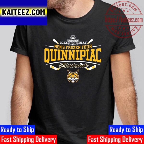 Quinnipiac Bobcats Mens Ice Hockey NCAA Mens Frozen Four National Champions Unisex T-Shirt