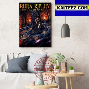 Rhea Ripley Is Grand Slam Champion Art Decor Poster Canvas