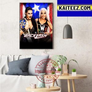 Rhea Ripley Vs Zelina Vega At WWE Backlash In Puerto Rico Art Decor Poster Canvas