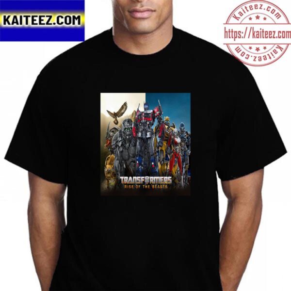 Rise Of The Beasts Autobots And Maximals Official Poster Vintage Tshirt