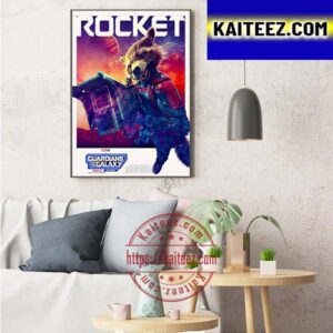 Rocket In Guardians Of The Galaxy Vol 3 Marvel Studios Art Decor Poster Canvas