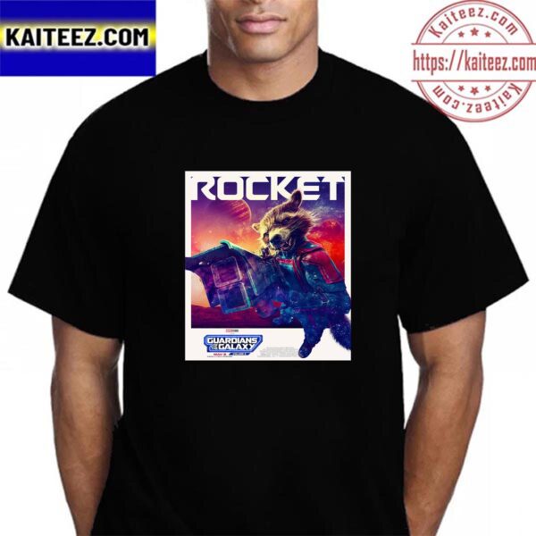 Rocket In Guardians Of The Galaxy Vol 3 Marvel Studios Vintage T-Shirt