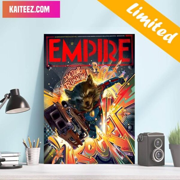 Rocket Racoon The Empire Guardians Of The Galaxy Volume 3 Marvel Studios Art Poster-Canvas