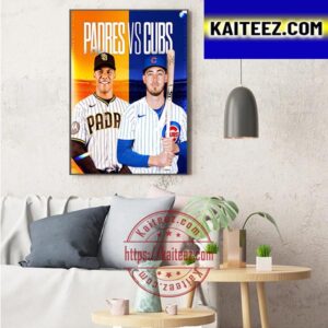 San Diego Padres Juan Soto Vs Cody Bellinger Chicago Cubs Free Game In MLB Art Decor Poster Canvas