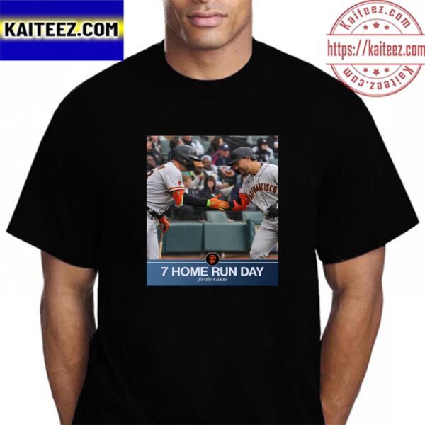 San Francisco Giants 7 Home Run Day Vintage Tshirt