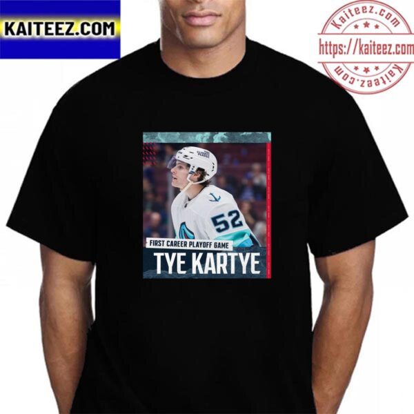 Seattle Kraken Tye Kartye First Career NHL Playoff Game Vintage T-Shirt