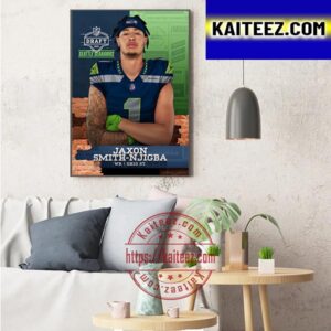 Seattle Seahawks Select Ohio St WR Jaxon Smith Njigba In The 2023 NFL Draft Art Decor Poster Canvas