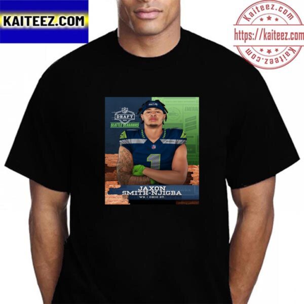 Seattle Seahawks Select Ohio St WR Jaxon Smith Njigba In The 2023 NFL Draft Vintage T-Shirt