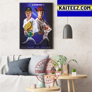 Shintaro Fujinami Vs Shohei Ohtani At MLB Opening Week 2023 Art Decor Poster Canvas