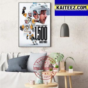Sidney Crosby 1500 Career Points Art Decor Poster Canvas