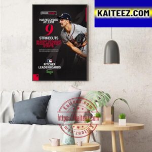 Spencer Strider Ties Braves Record With 9+ Strikeouts In 8 Straight Starts Art Decor Poster Canvas