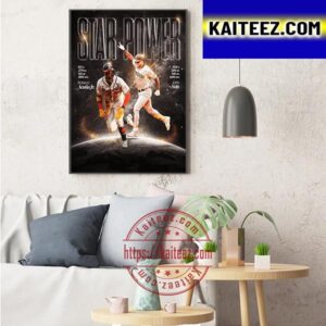 Star Power MLB x Chevrolet Ronald Acuna Jr And Juan Soto Face Off Art Decor Poster Canvas
