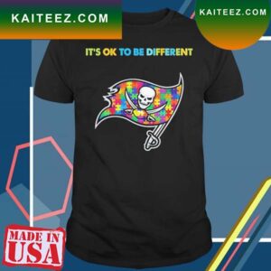 Tampa Bay Buccaneers Autism it’s ok to be different 2023 T-shirt