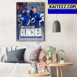 Tampa Bay Lightning Clinched 2023 Stanley Cup Playoffs Berth Art Decor Poster Canvas