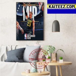 The 2022-23 Kia NBA Most Improved Player Is Lauri Markkanen Art Decor Poster Canvas