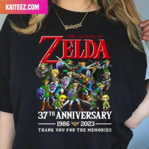 The Legend Of Zelda 37th 1986-2023 Thank You For The Memories Fan Gifts T-Shirt